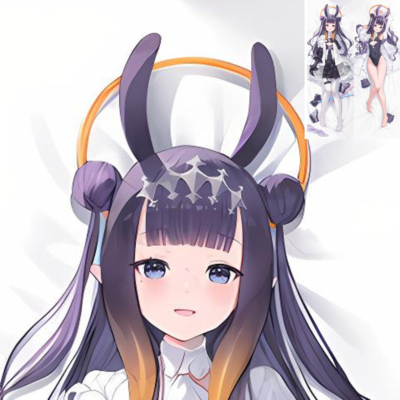 Hololive Ninomae Inans Dakimakura หมอนกรณีการ์ตูนเกม Otaku ผ้าปูที่นอนหมอนกรณี