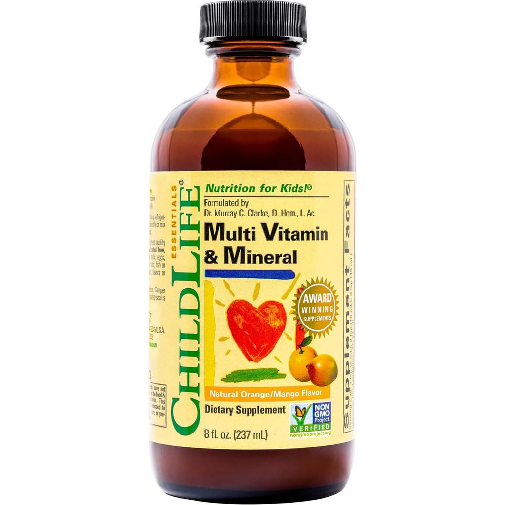 CHILDLIFE ESSENTIALS Kids Multivitamin & Mineral - Kids Vitamins, Liquid Multivitamin for Kids, Infa