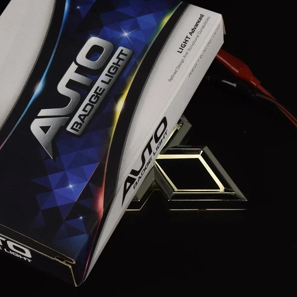 7.65 ซม.สําหรับ Mitsubishi Badge Light 5D Badge Mitsubishi โลโก้ LED Trunk Light Grille Emblem สําหร