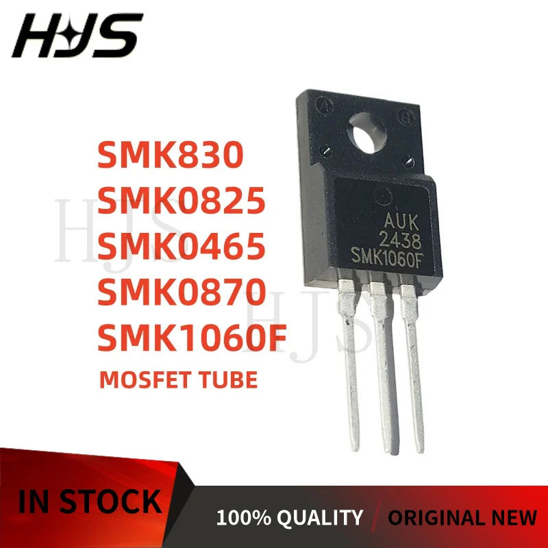 5PCS SMK830 SMK0825 SMK0465 SMK0870 SMK1060F TO-220F Field Effect ทรานซิสเตอร์