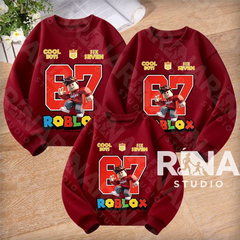 🔥พร้อมส่ง&COD🔥RINA STUDIO🔥 ชุดครอบครัว สเวตเตอร์คอกลมไม่มีหมวก 100%ผ้าฝ้าย มีม67 ฮิตทั่วไทย A123#10