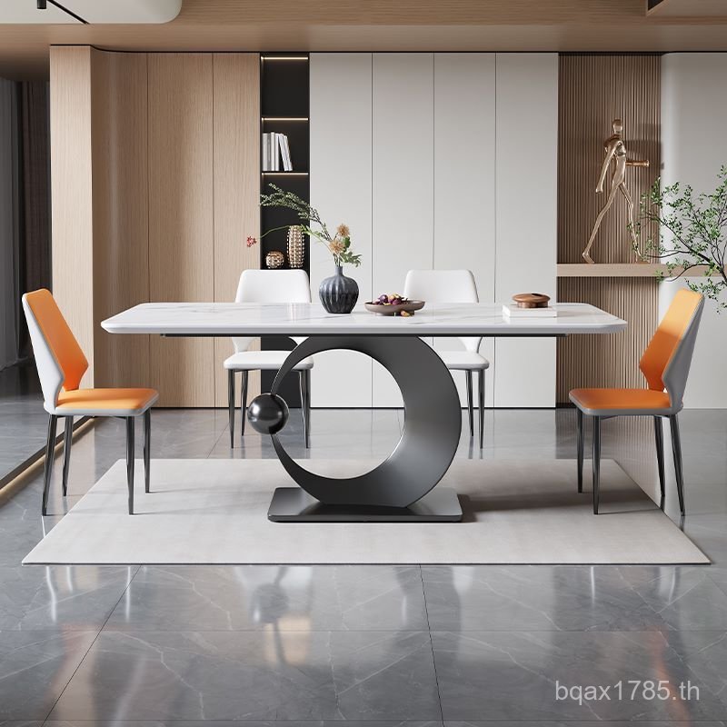 อิตาเลี่ยน High-End Rock Moon สไตล์สี่เหลี่ยมผืนผ้า Designer โต๊ะรับประทานอาหาร Ball Simple Combinat