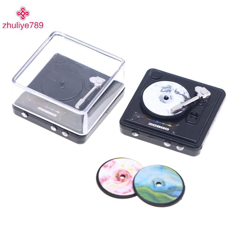 <zhuliye789> 1:12 Dollhouse Miniature CD Player Disc Player Home Model Decor Doll House Accessories