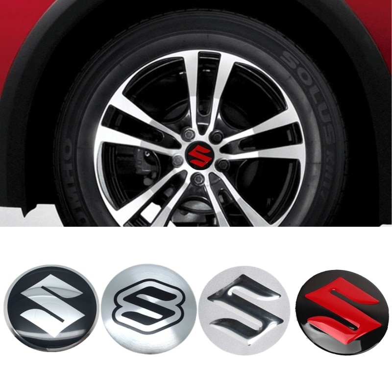4pcs 56.5 มม.รถล้อ Hub Center สติกเกอร์ตกแต่งสําหรับ Suzuki Swift SX4 Jimny Samurai Vitara Xl Alto L