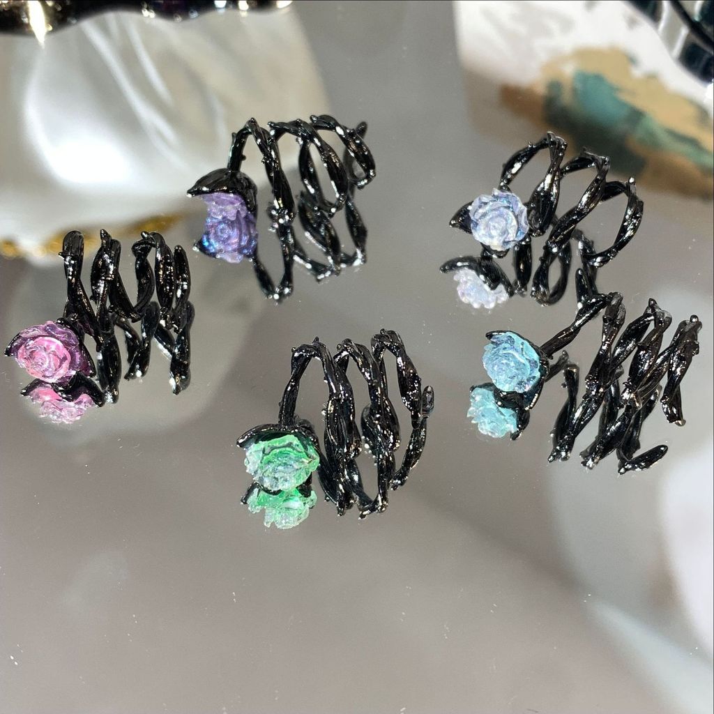 แหวนลูกปัด 14k Rose diy Through Hole Accessories