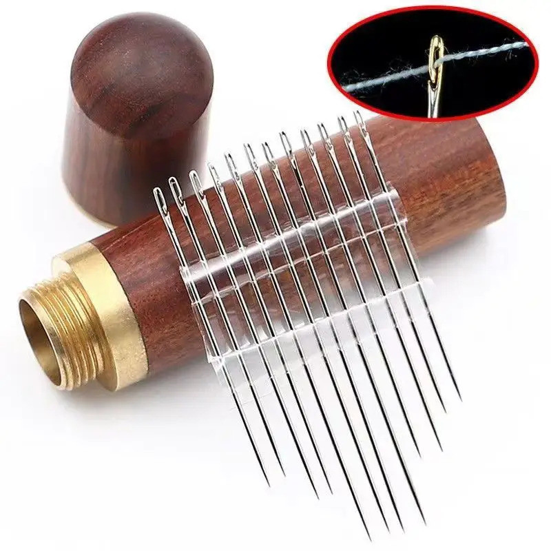30pcs Needle-free Needles Elderly Blind Needle-free Needles Without Needle Threading Wooden Needle C