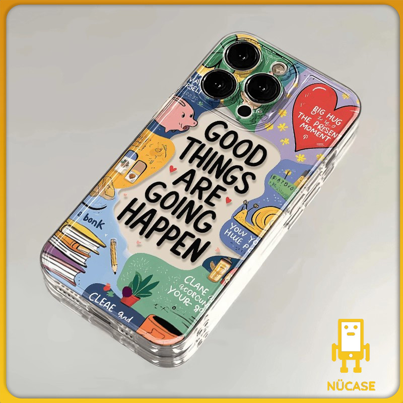 โปร่งใส จัดส่งจากประเทศไทย เคสสกราฟฟิตี้ข้อความ สำหรับ iPhone เคสไอโฟน 11 12 13 14 15 16 PLUS PRO MAX X XS MAX XR 7/8P