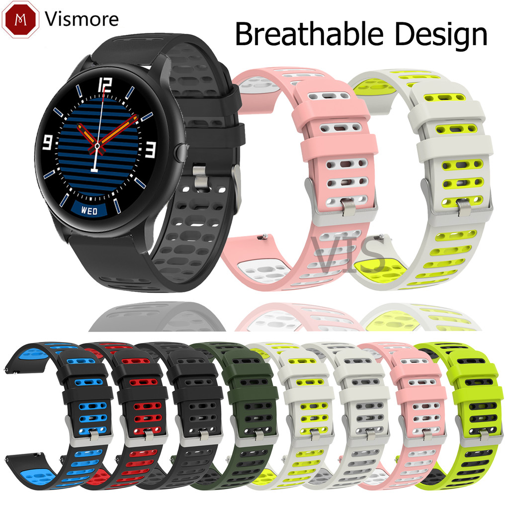 สายรัดซิลิโคนอ่อนนุ่มสําหรับ IMILAB W12/W13/KW66 YAMAY SW022 สมาร์ท Breathable Loop Watch Band