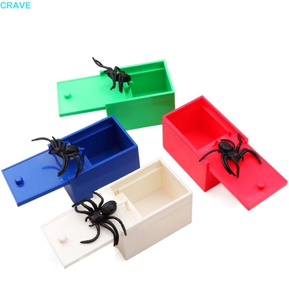 กล่องแมงมุม CRAVE, กล่องของเล่น Scare ตลก, ของขวัญ Joke Bug ที่น่าสนใจ Surprising Prank ของเล่นผู้ปกครอง