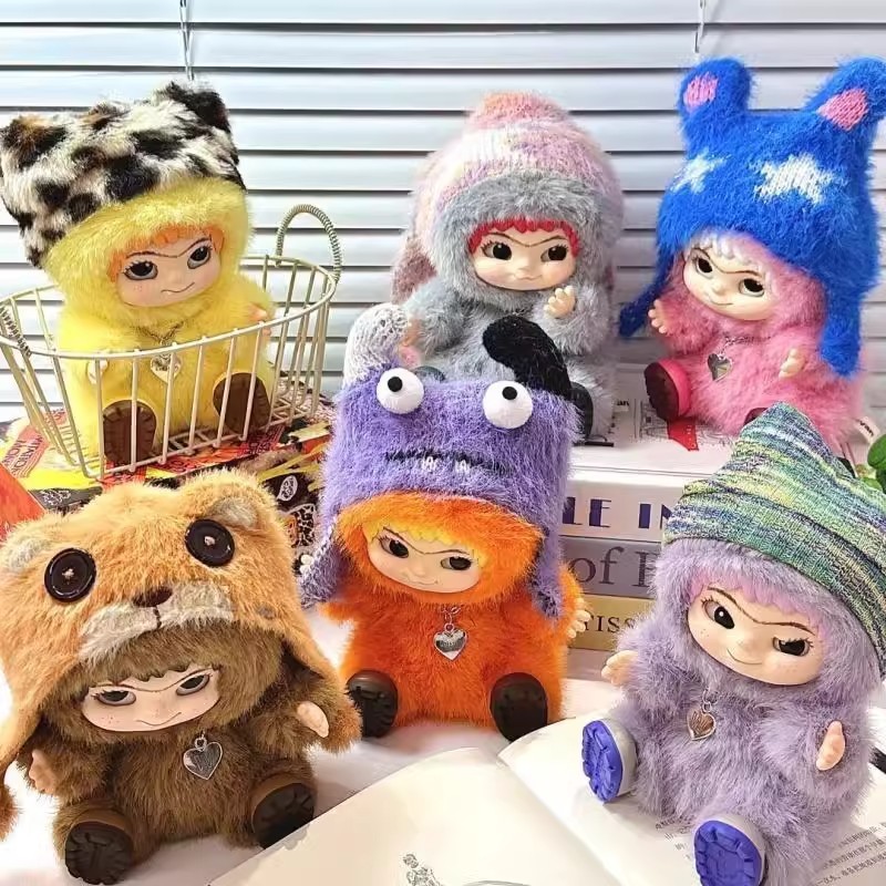 [ขายดี] Mystery Box Doll wakuku wakuku Furry Fun Series Mystery Box Figure Plush Cute Doll