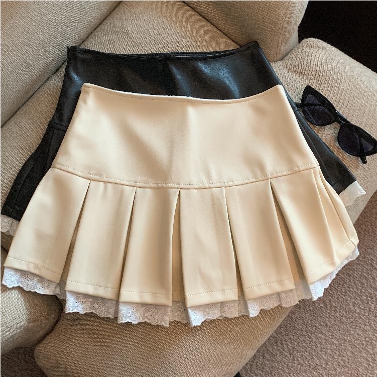 กระโปรงสั้นทรงเอไลน์สไตล์เกาหลี ตกแต่งด้วยลูกไม้และมีซับใน สินค้าพร้อมส่งจากประเทศไทย จัดส่งได้ ราคา ถูกที่สุด ดีลบีเคเค แกลเลอรีภาพที่ 4