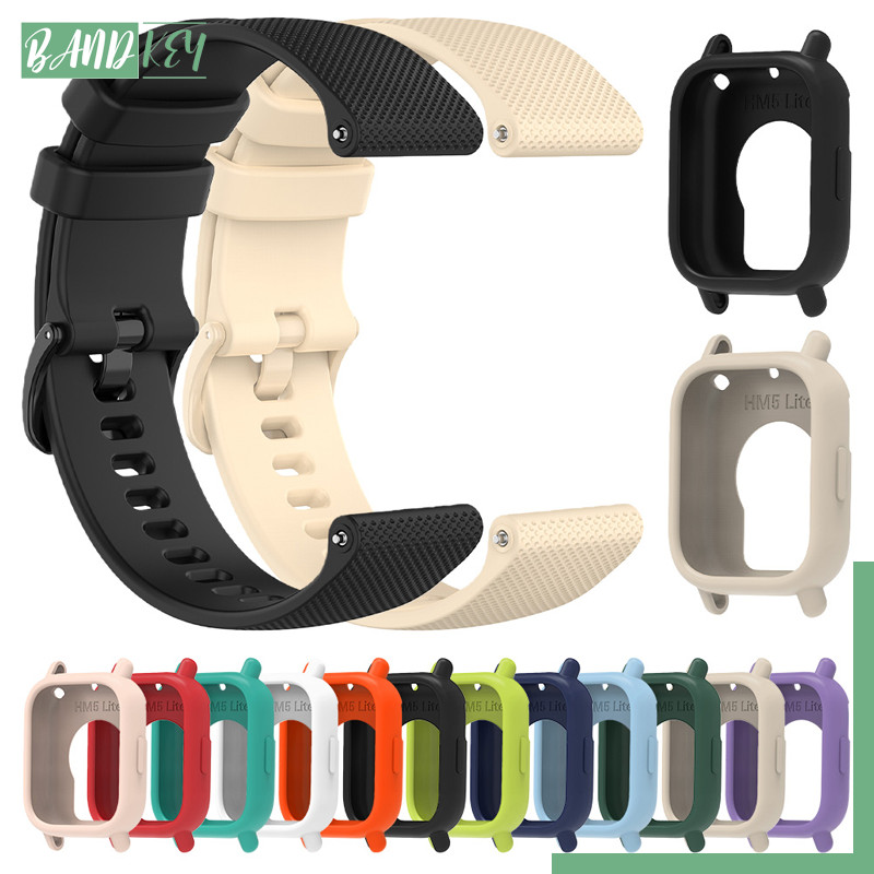 【สาย+เคส】กรณีกันชน สายซิลิโคนกีฬาอ่อน for Redmi Watch 5 Active / Redmi Watch 5 Lite ป้องกันยางป้องกันหน้าจอป้องกัน Gores