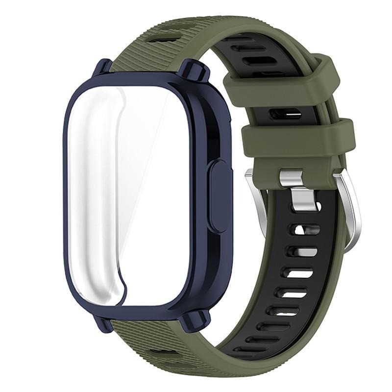 2 in 1 Soft Full Case + Strap Two tone Sports Silicone รูปที่ 8