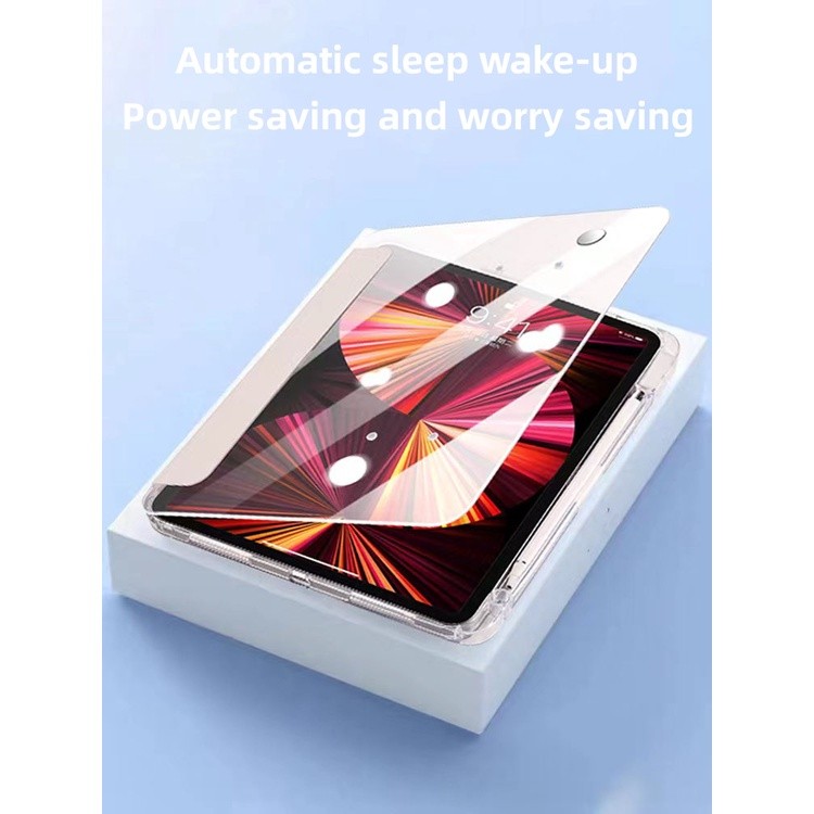 Crystal Glass Case for ipad gen11 เคสไอแพด gen7/8/910.2 air11 10.9 pro11 2020/air6 2024 mini6/7 gen10 เคสอะคริลิคฝาขุ่น - รูปที่ 5