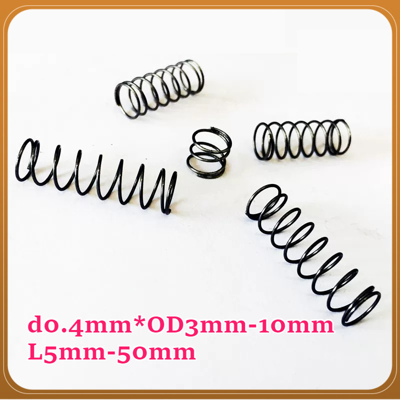 65Mn สปริงเหล็กสปริงการบีบอัด d0.4 มม.* OD3-10 มม.* L5-50 มม. เหล็กสปริง สปริงกด-สปริงดัน สปริงดัดแป