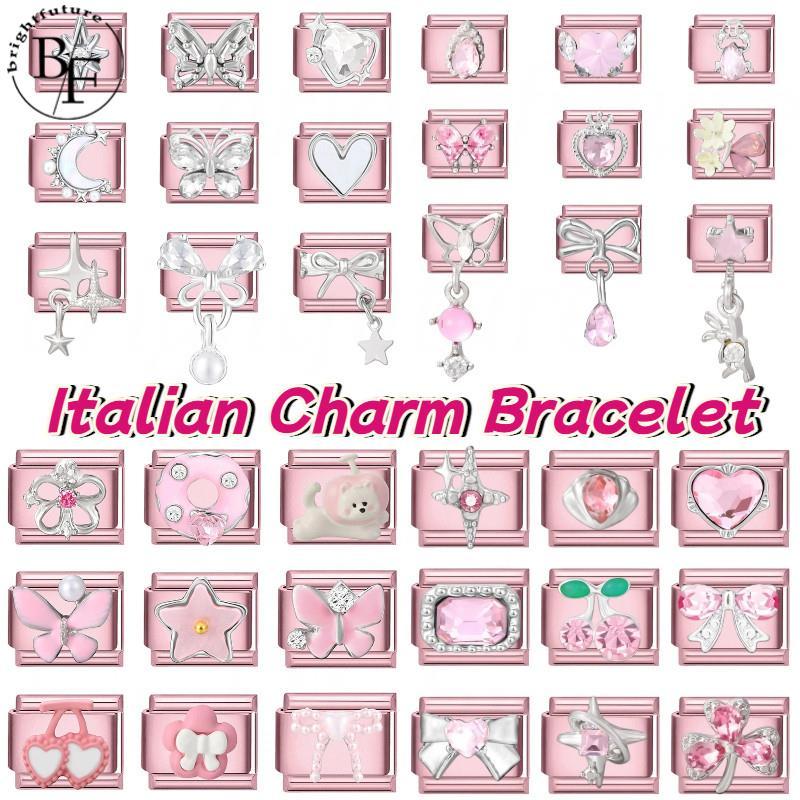 สร้อยข้อมือสแตนเลส DIY เพชรสีชมพู ขนาด 9 มิลลิเมตร สไตล์วินเทจ สำหรับคนชอบความสวยงามและเอกลักษณ์เฉพาะตัว