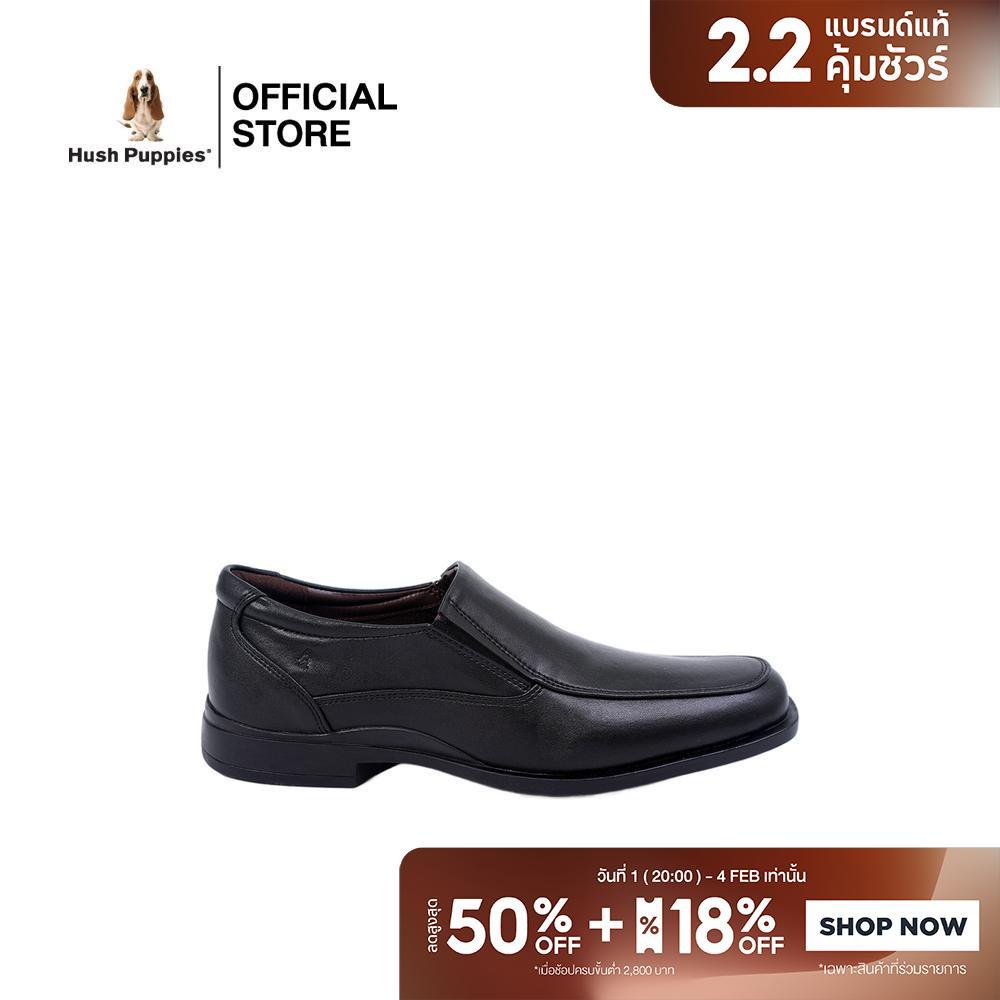 Hush Puppies รองเท้าผู้ชาย รุ่น HP 8HDFPP215A – สีดำ (รองเท้าทางการหนังสังเคราะห์ แบบสวม)