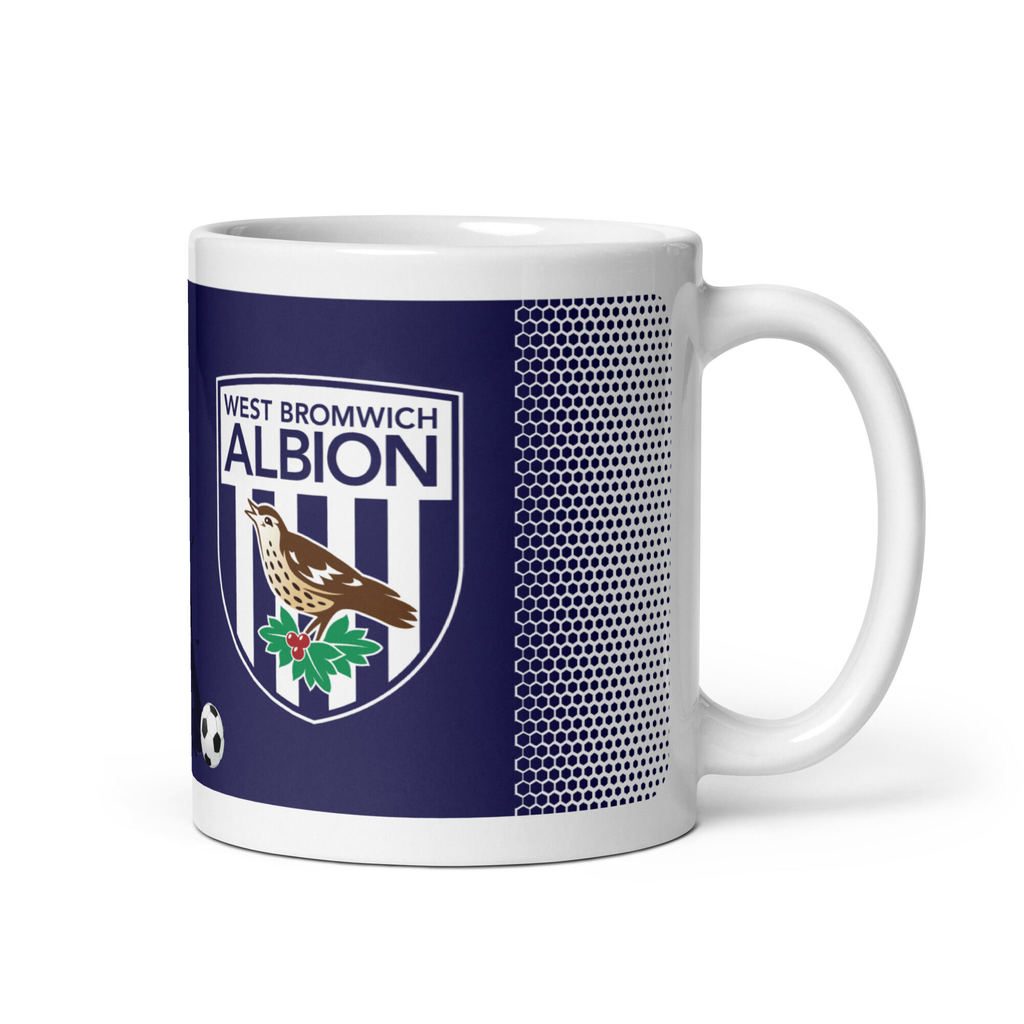 คูลเลอร์คิง West Bromwich Albion FC V3 แก้วกาแฟ 11 ออนซ์ สีขาว – เหมาะสำหรับชา กาแฟ และของขวัญ ของที่ระลึก