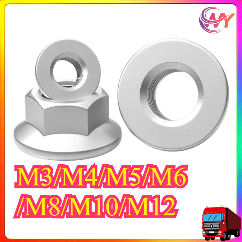 Flange Nut Flat/Dacromet Flat Bottom Hexagon Nut M3/M4/M5/M6/M8/M10/M12WY-MB