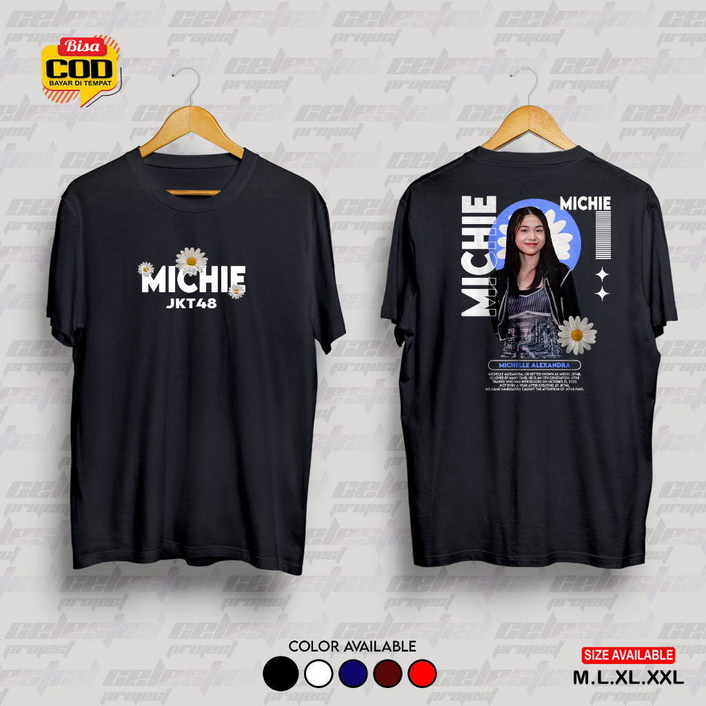 MICHIE JKT48 NEW ERA MICHELLE ALEXANDRA T-SHIRT - MEMBER DISTRO TSHIRT - MICHIE