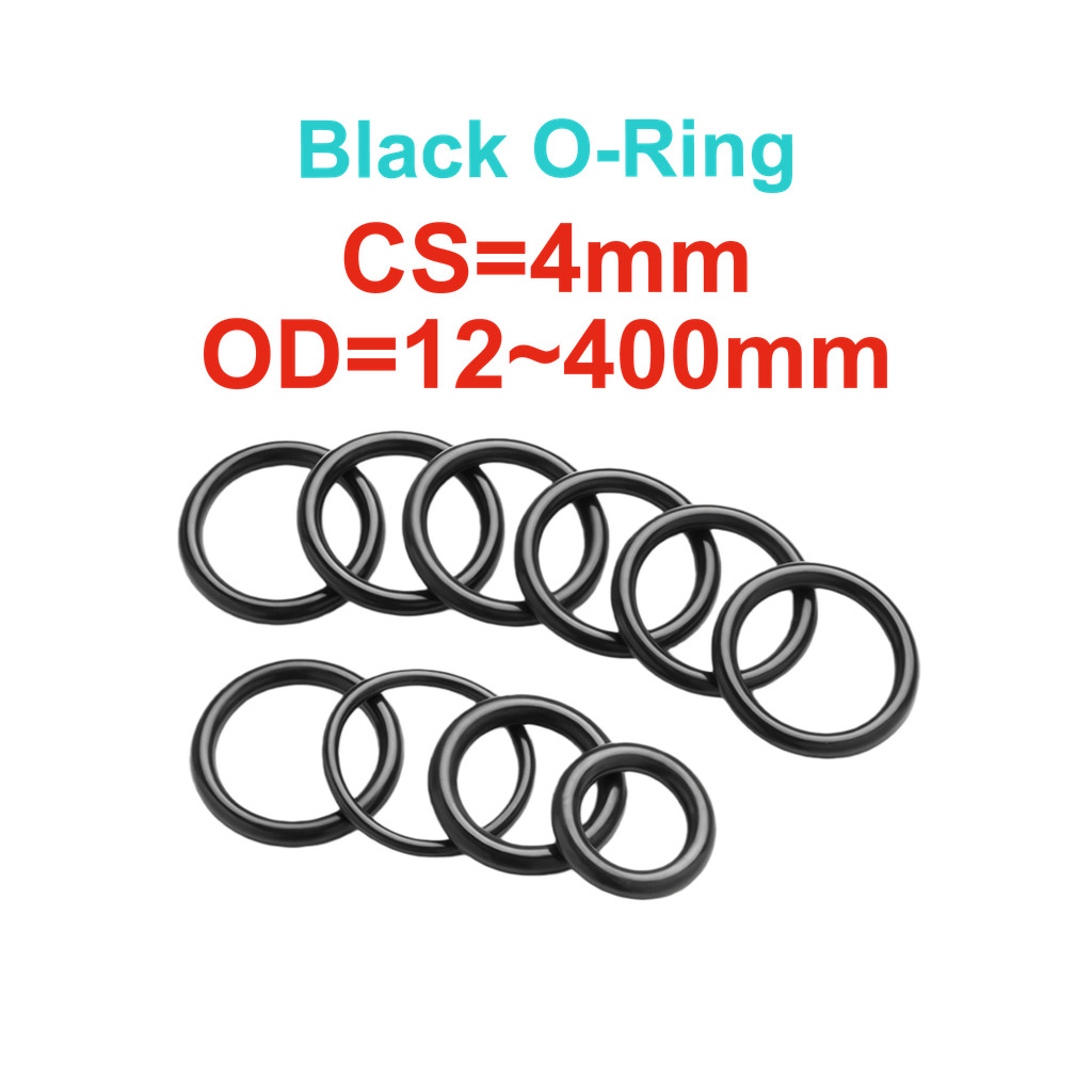 CS4.0mm แหวนซีลยาง O-ring O-ring OD12-400mm แหวนซีลน้ํามันไนไตรล์, ปะเก็นสีดํากันน้ําและทนอุณหภูมิสู
