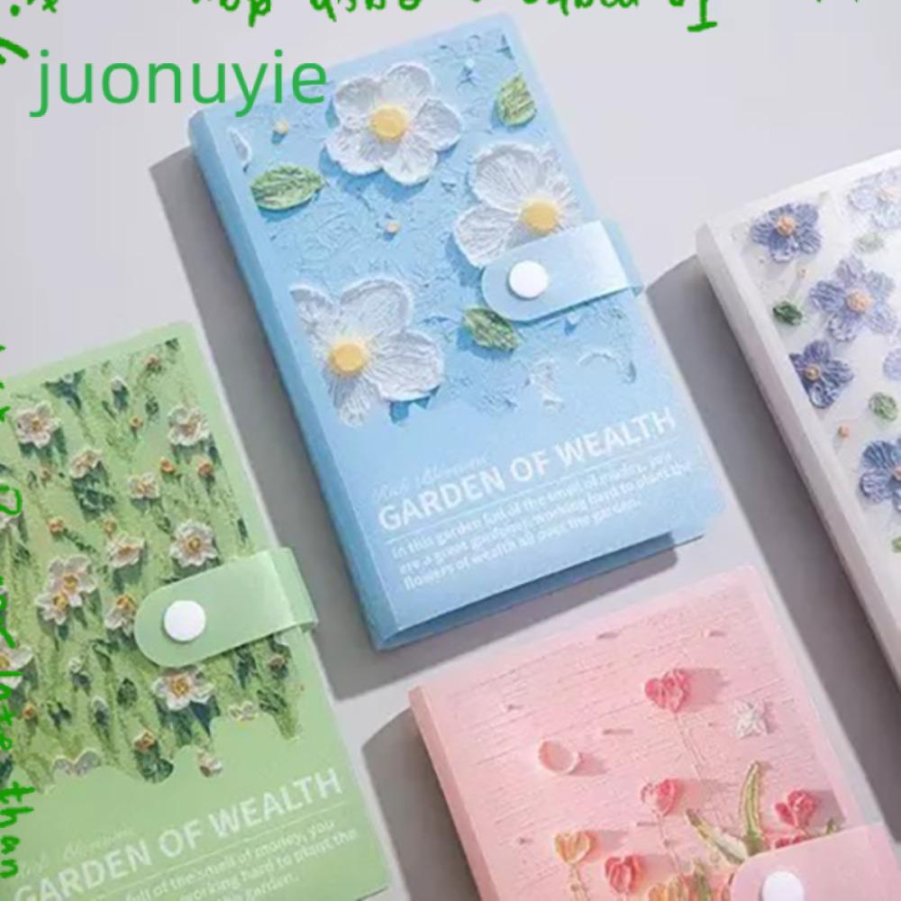 JUONUYIE Mini Binder Saving Challenge,ประหยัดเงินกันน้ํา 100 ซองท้าทาย,Reusable Oil Painting Budget Binder คู่