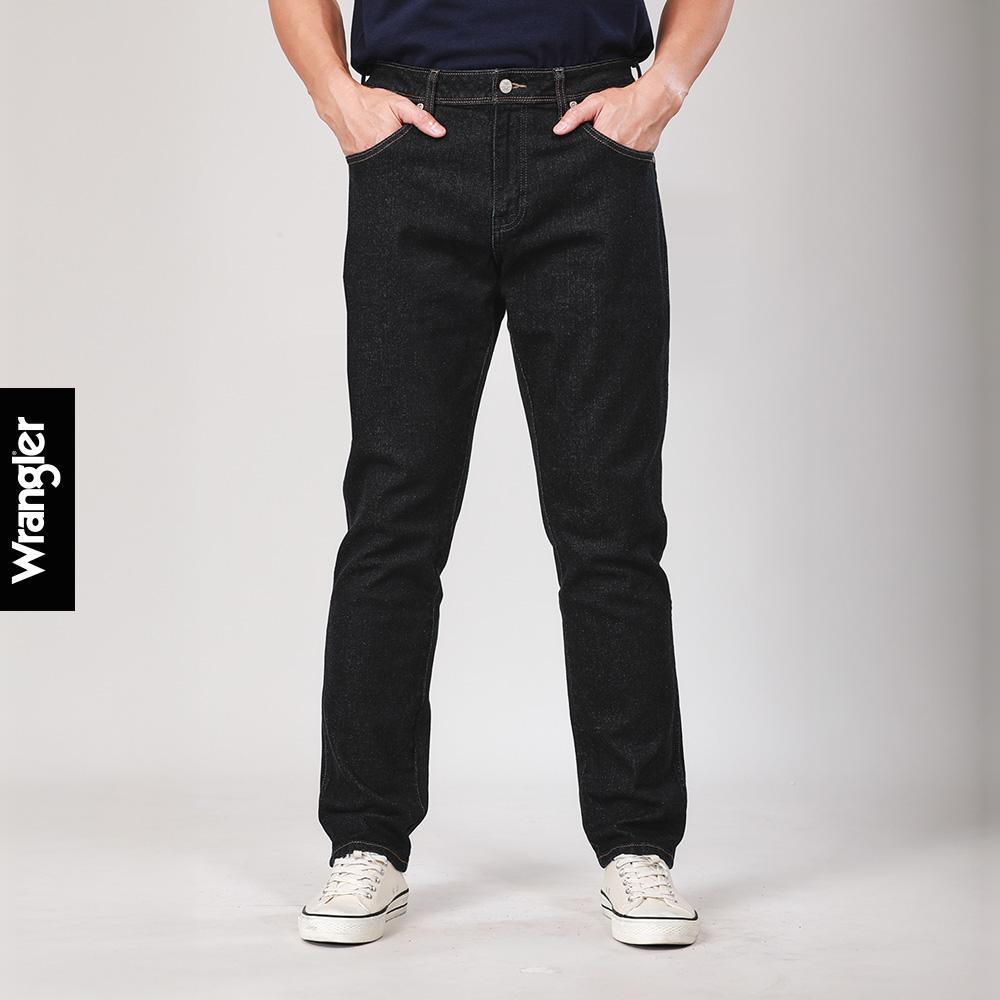 WRANGLER กางเกงยีนส์ผู้ชาย เอวกลาง ทรงตรง รุ่น WR F325MTEPF25 สียีนส์เข้ม