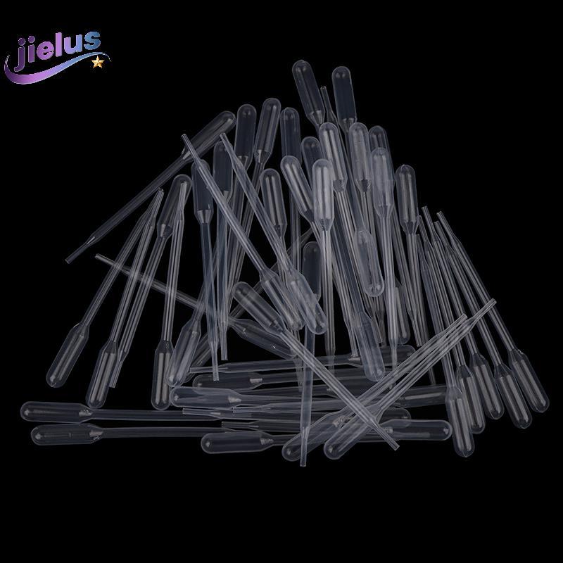 [Jielus] 100 ชิ้น 0.5 มิลลิลิตรพลาสติกปิเปตแบบใช้แล้วทิ้งบีบปิเปตโอนหยดสําหรับแม่พิมพ์ซิลิโคน UV อีพ