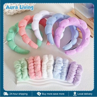 7 colors Towel Headband Colorful Cloud Sponge Hair Band Women Sponge Hairband Skincare Headband