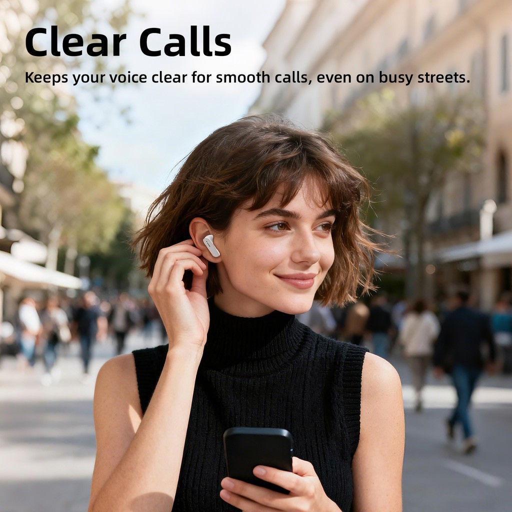 GOOJODOQ หูฟังไร้สายบลูทูธ 5.3 การควบคุมการเชื่อมต่อที่เสถียรเพลงเล่นและรับสายอายุการใช้งานแบตเตอรี่ยาวนาน - รูปที่ 7