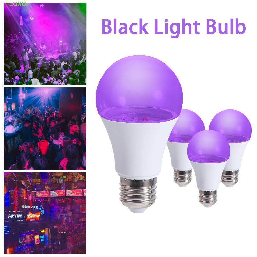 FLUXO หลอดไฟ UV, E27 Blacklight โคมไฟอัลตราไวโอเลต UV สีม่วงหลอดไฟ, Floodlight 10W บรรยากาศ 360 เรืองแสงสีม่วงหลอดไฟสีดําบาร์ตกแต่ง