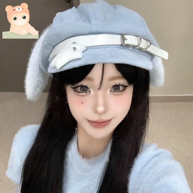 Aesthetic Beret สำหรับผู้หญิงและเด็กผู้หญิง ออกแบบเหมือนหูสุนัข