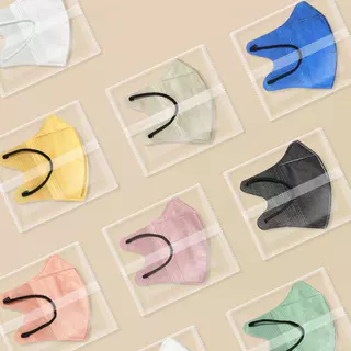 【50 ชิ้น】หน้ากากอนามัยแบบ 3D สีสันสดใส ผู้หญิง แบบพิมพ์สามมิติ ช่วยระบายอากาศ ป้องกันการติดเชื้อ บรรจุภัณฑ์แยกส่วนใหม่