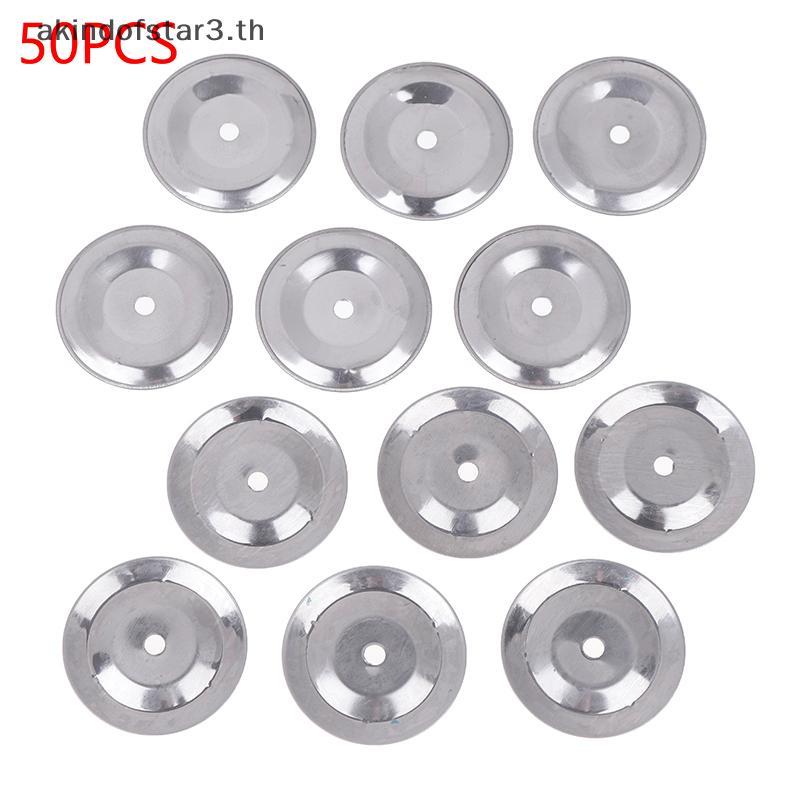 # akindd # 50 ชิ้น Tambourine Bell Ring Jingle Bell Iron สําหรับ Handbell Chara Drum Bare Tambourine