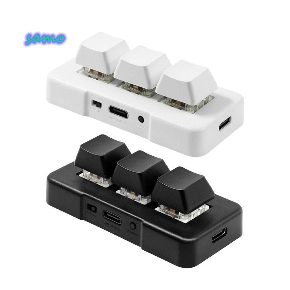 คีย์บอร์ด SAMO, MK321U MK321G MK321BT คีย์บอร์ดแบบกําหนดเองสีดําสีขาว, 3 คีย์ Mini USB + BT Dual-mod