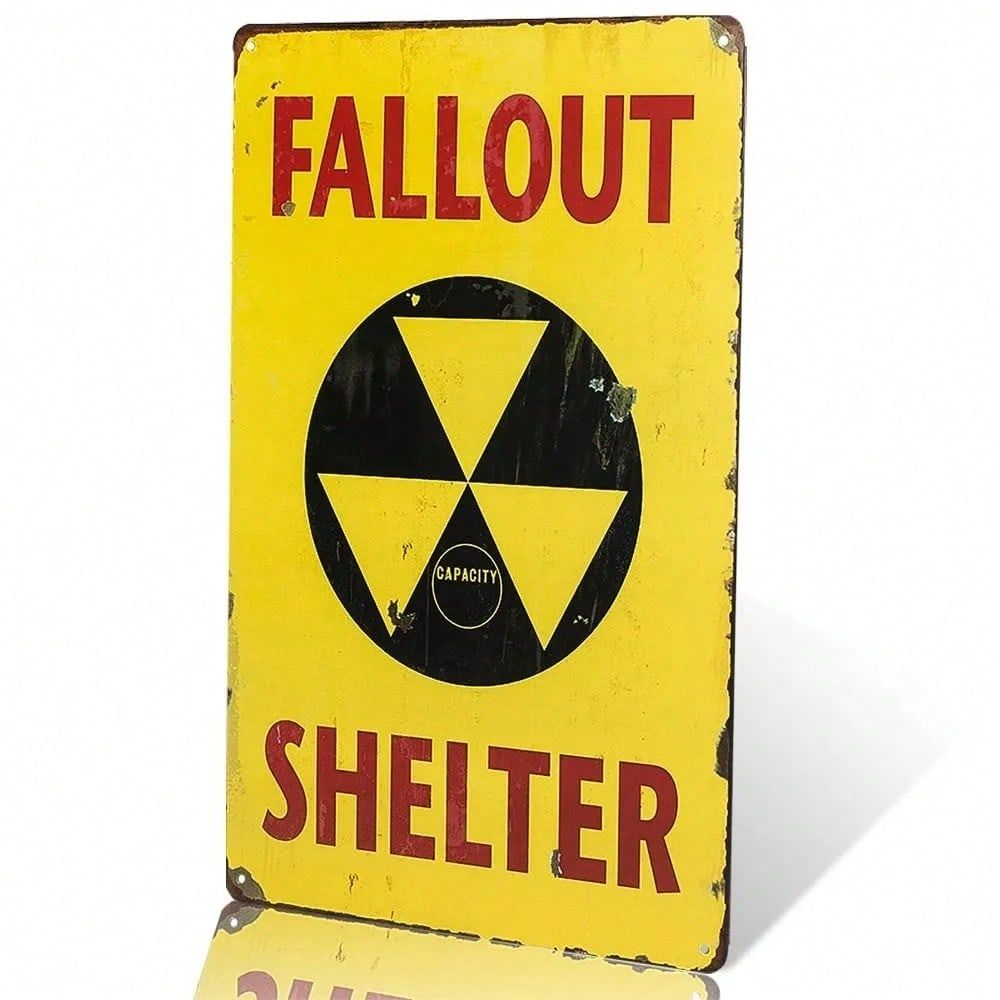 CIFbuy Fallout Shelter Vintage โลหะป้ายดีบุก Wall Decor ของขวัญคริสต์มาส Man Cave โรงรถ