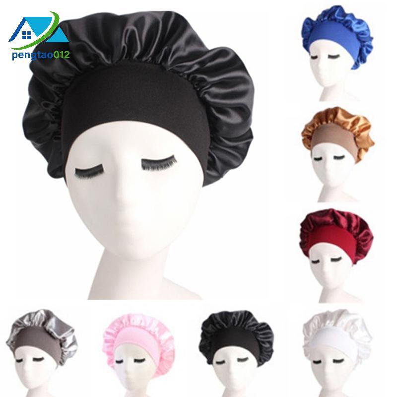【12Hours Shipping】หมวกปิดผม satin solid สำหรับจัดแต่งทรงผมขณะนอน และอาบحمام