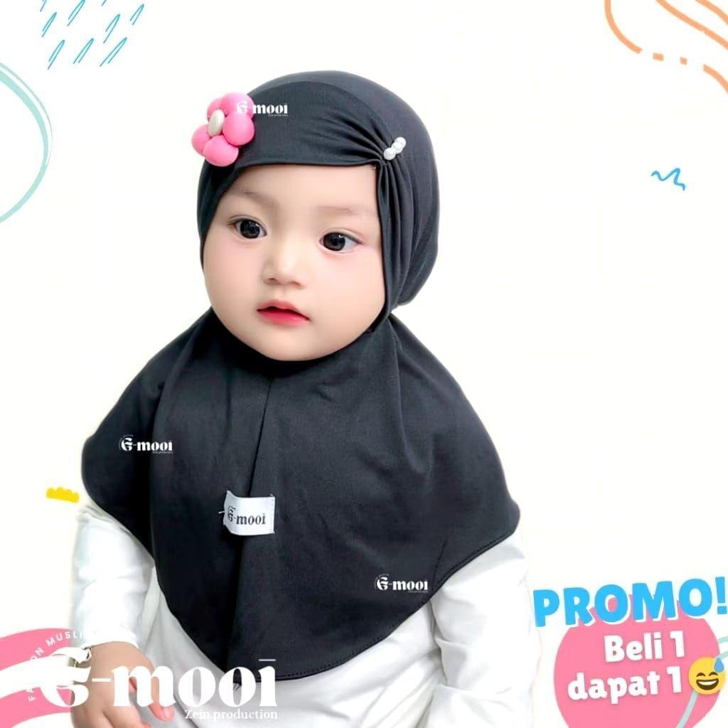 G-MOOI ฮิญาบเด็ก 0-2 ปี Jendol ดอกไม้ Zihan 2 ฮิญาบเด็ก Instant เด็กผู้หญิง Hijab ทารกแรกเกิด Muslim
