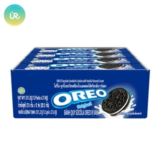 OREO โอรีโอ คุ้กกี้สอดไส้ครีม รุ่นซอง 5 บาท บรรจุแพ็คละ 12 ซอง ยกแพ็คคุ้มค่า