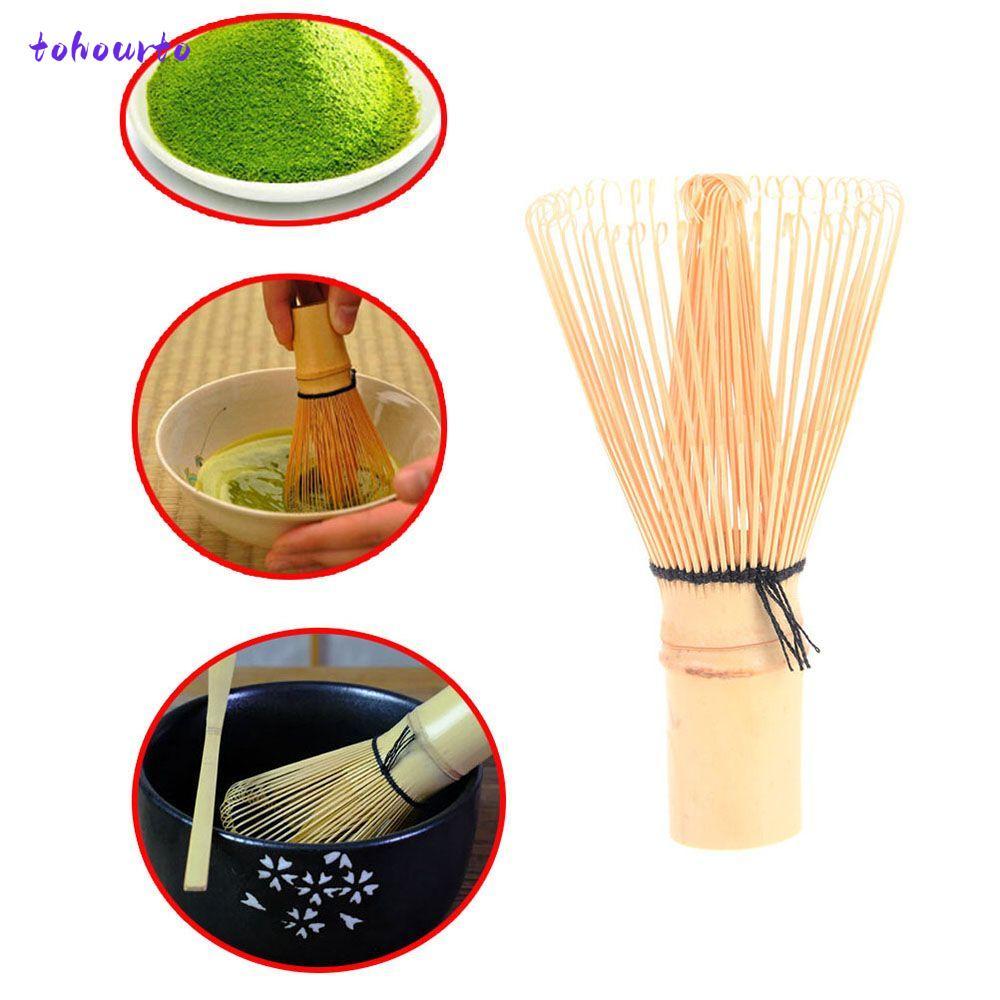 TOHOURTO 80 Fringe Bamboo Brush Home Kitchen Green Tea Matcha Bamboo Accessories