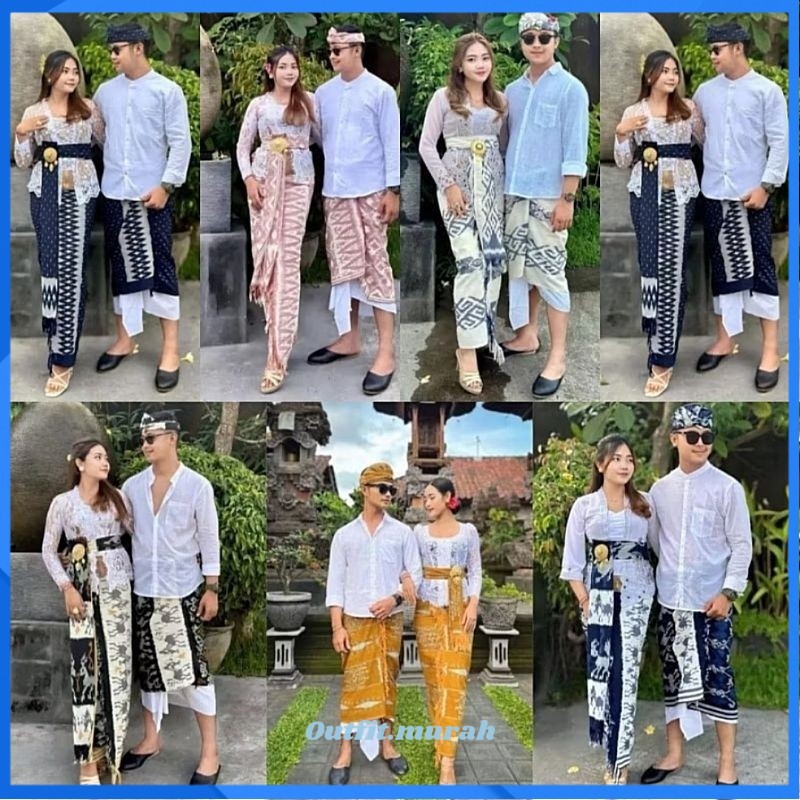 SET COUPLE BLANGKET//KAMEN COUPLE BALI/KAMEN SAPUT UDENG//KAMEN+SENDANG+SAPUT ราคาถูก Outfit17