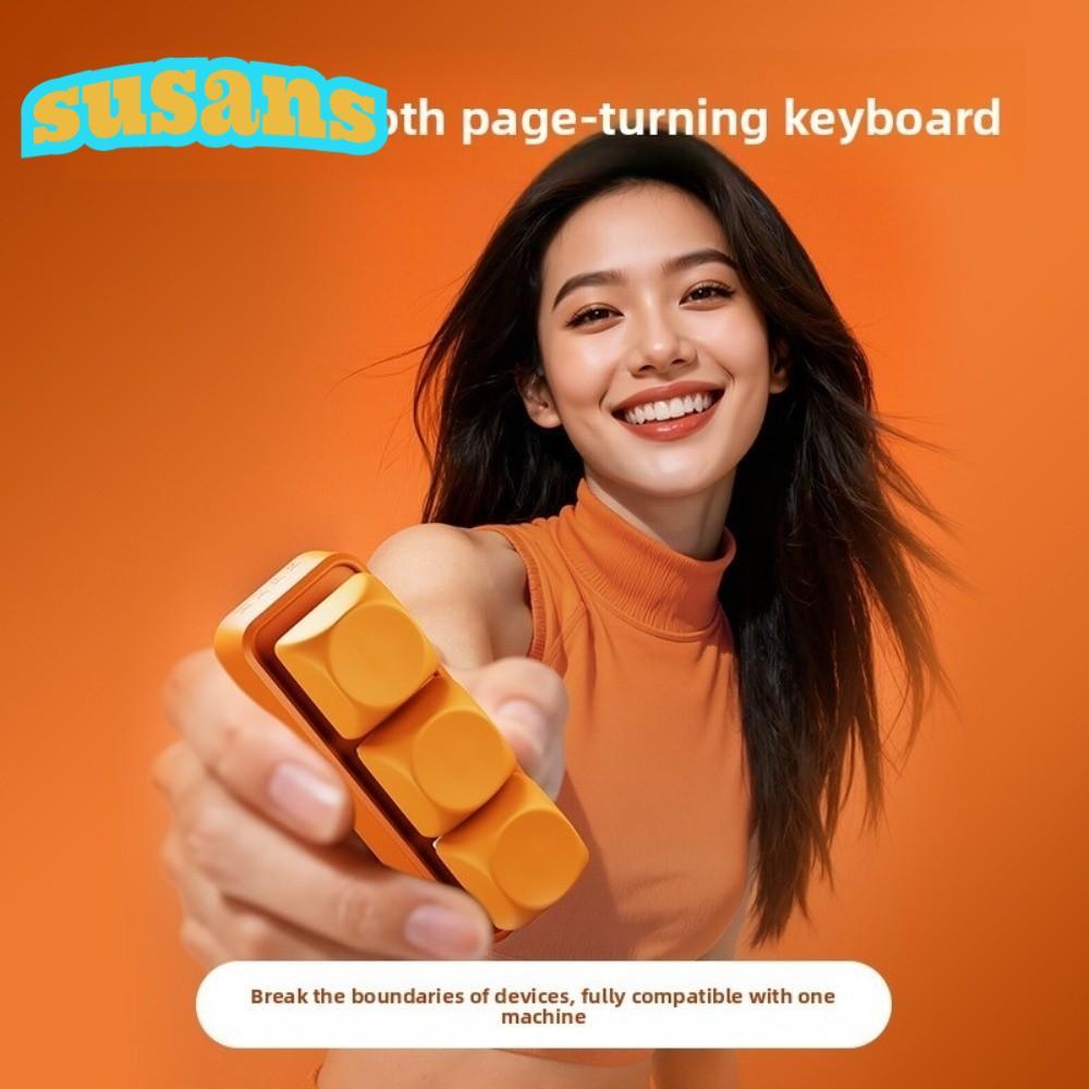 SUSANS คีย์บอร์ดหน้า Turner, แบบพกพา Universal EBook หน้าคีย์บอร์ด, มัลติฟังก์ชั่น 3 คีย์บลูทูธรีโมท