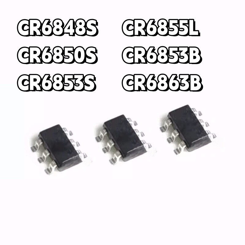 ยี่ห้อใหม่ CR6848 6850 6853 6855 6863 LS 6853B Patch SOT23-6