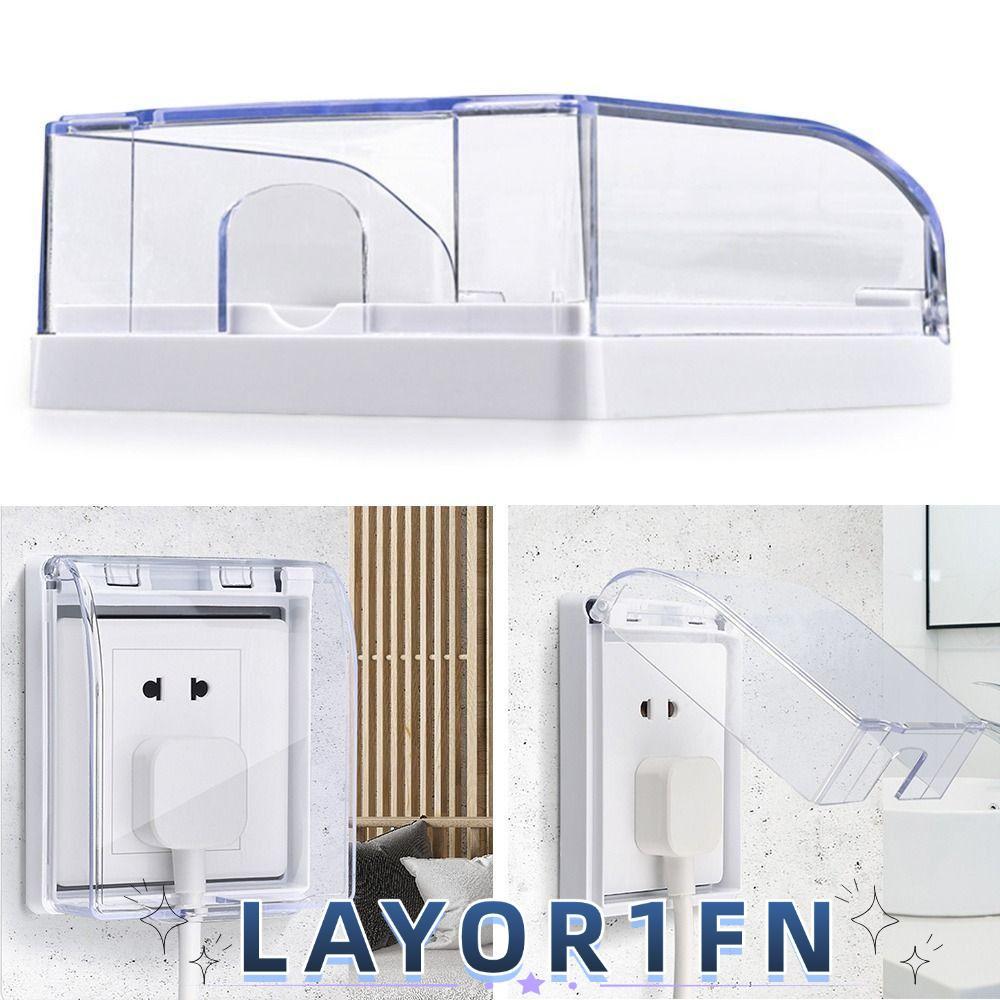 LAYOR1FN ฝาครอบปลั๊กไฟฟ้า, ความปลอดภัยสําหรับเด็ก Power Outlet Switch ฝาครอบป้องกัน, แบบพกพา Splash-