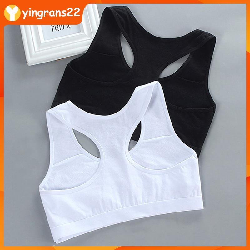 จัดส่งด่วน🚀[YR2] Teen Girl Sports Bra Kids Top Camisole ชุดชั้นใน Young Puberty สําหรับ 8-14years YY