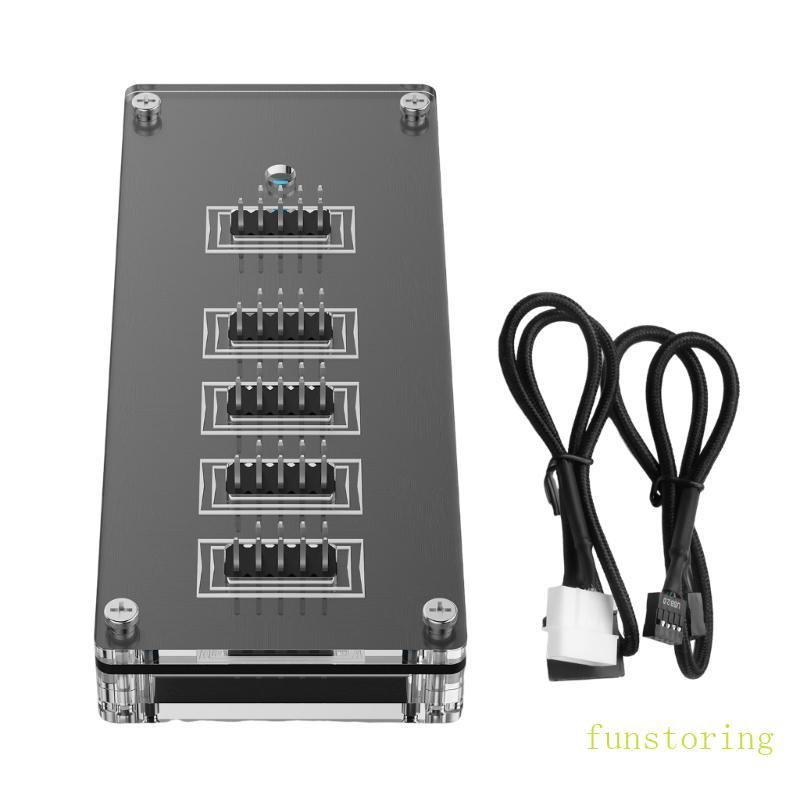 FUN USB 9Pin USB2 0 Female Header Splitter 1 ถึง 4 Extension Cable Adapter 9Pin