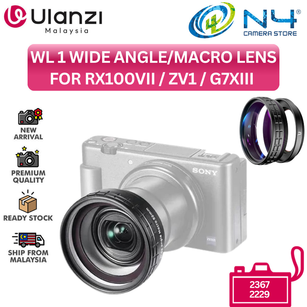 ULANZI WL 1 WIDE ANGLE/MACRO LENS สําหรับ RX100VII / ZV1 / G7XIII