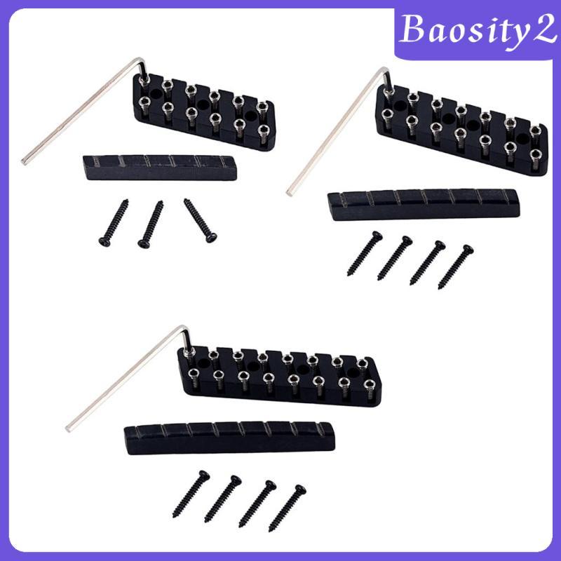 [Baosity2] 6 String/ 7 String/ 8 String Headless Guitar Bridge & Slotted Nut Set