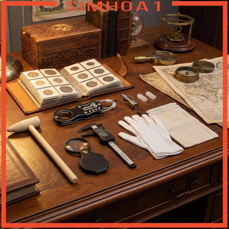 [Simhoa1] เหรียญ Ping Test Pocket เหรียญ Pinger Test Kit Resonance Detection เครื่องมือสแตนเลสและอลู