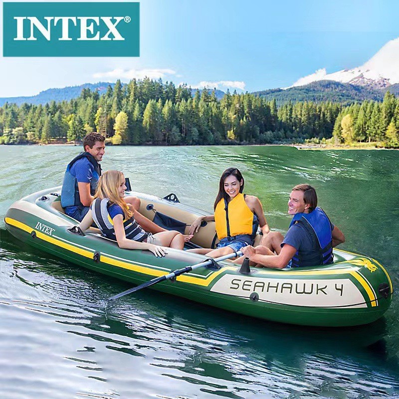 68351 Four-Person Inflatable เรือชุด Seahawk Four-Person เรือตกปลา Kayak เรือยาง 4-Person ประเภท Ass